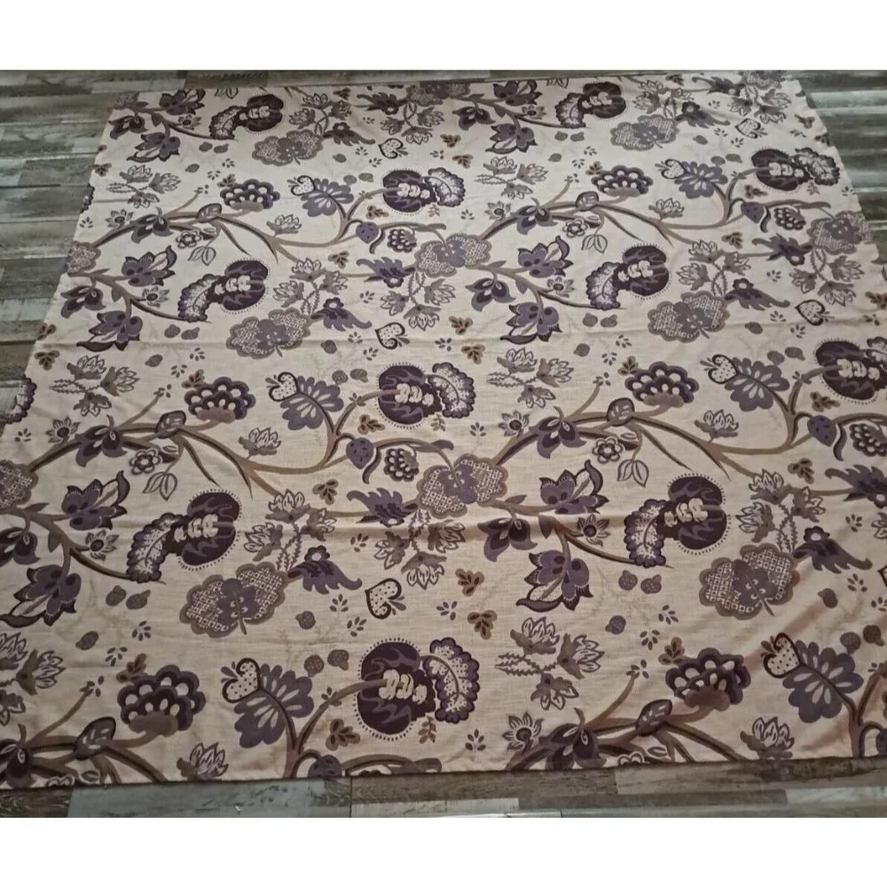 Target Home Fabric Shower Curtain Beige Purple Wild Floral Garden Contemporary